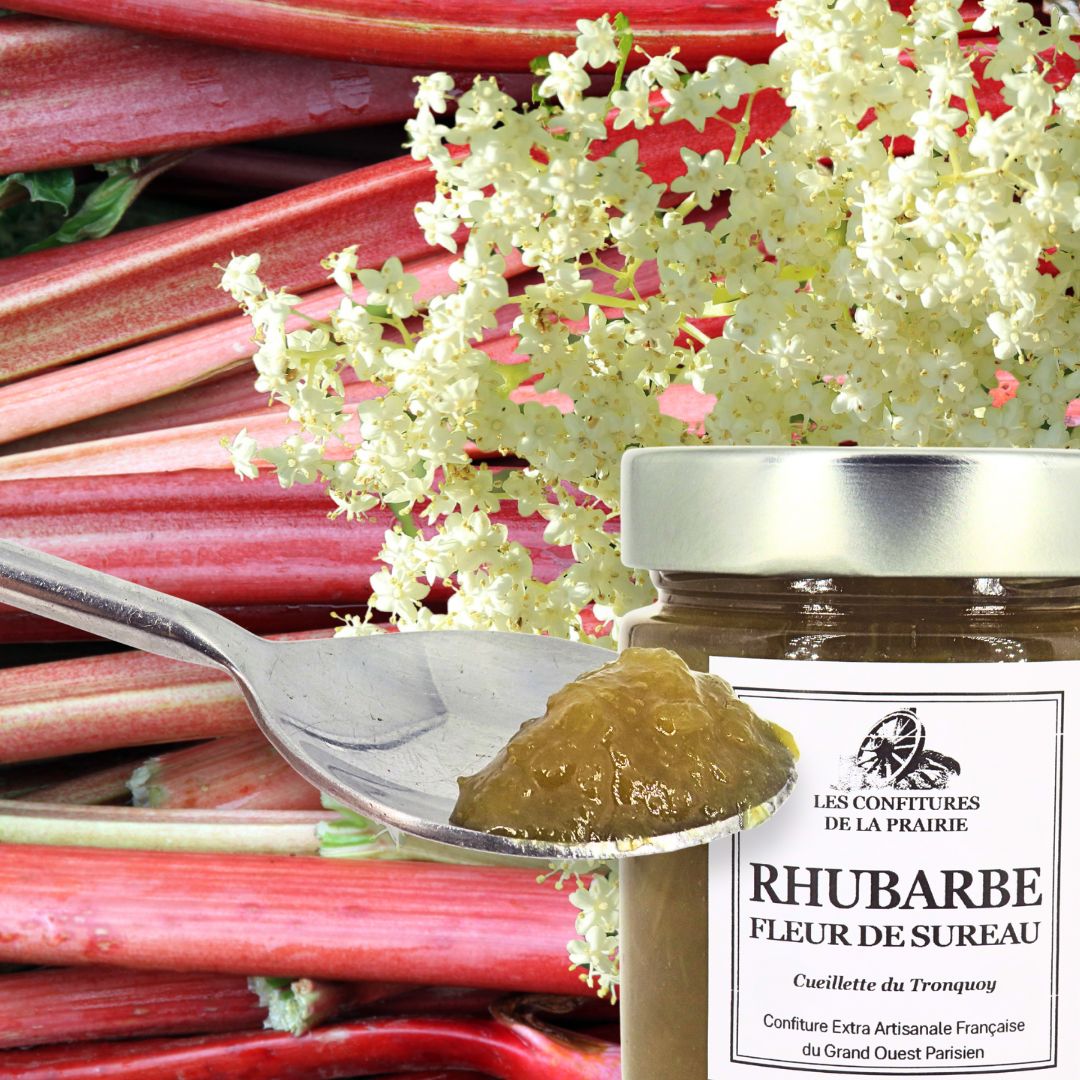 Confiture Extra de Rhubarbe à la Fleur de Sureau